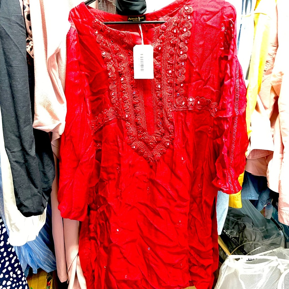 Agha Noor Red Kurti